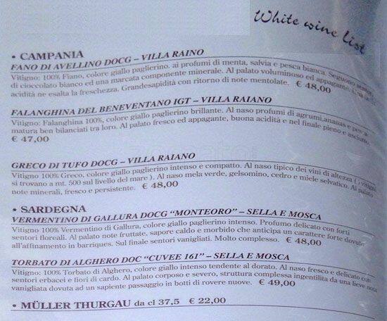 Menu di Tre Gazzelle Bistrot 