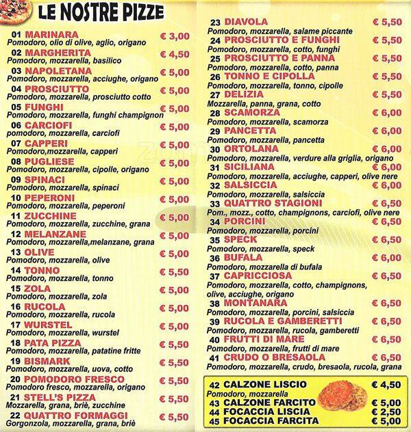 Menu di Stella 