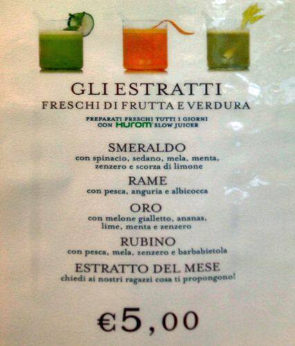 Menu di Caffè Vergnano 1882 