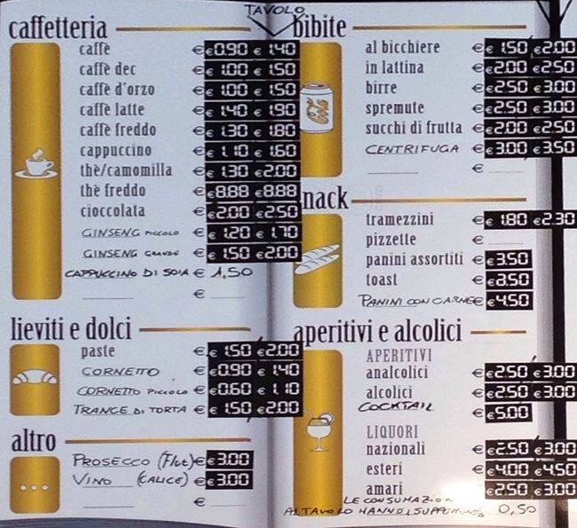 Menu di Bistrot Masci Caffé 