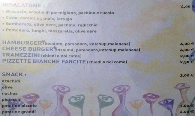Menu di San Lorenzo Cafè 