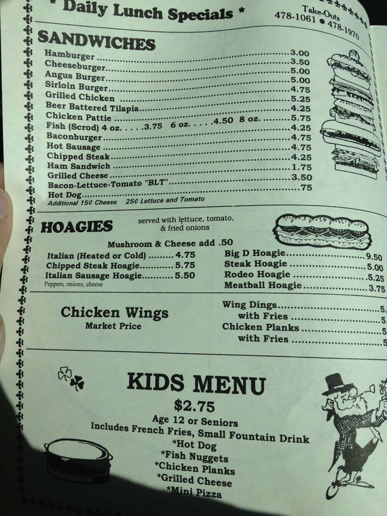 Online Menu of Patricks Pub Restaurant, Apollo, Pennsylvania, 15613 Zmenu