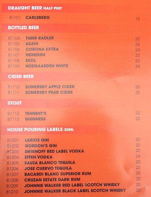 De THAI menu