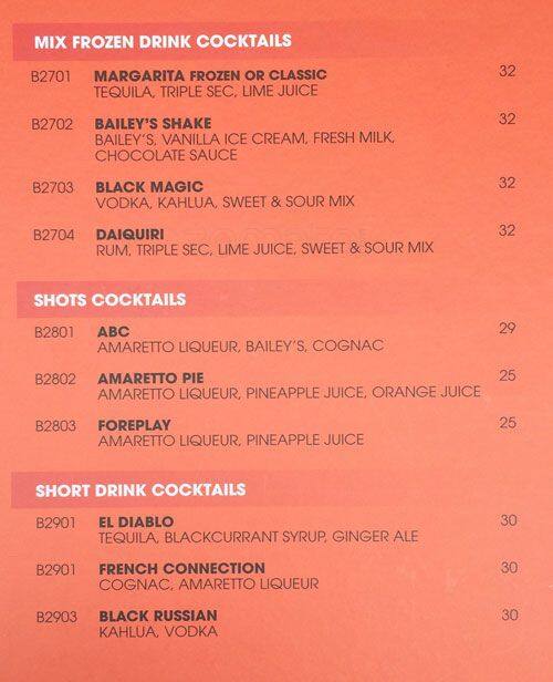 De THAI menu