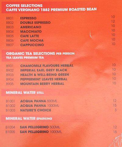 De THAI menu