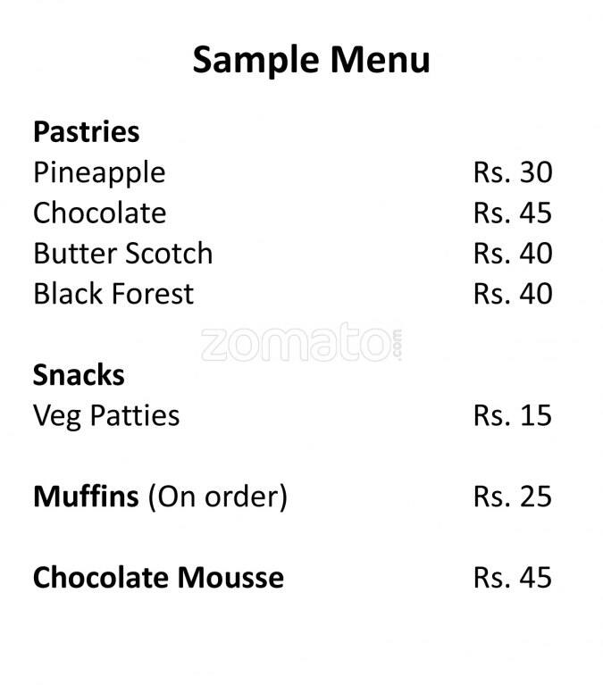 Celebration Daily menu