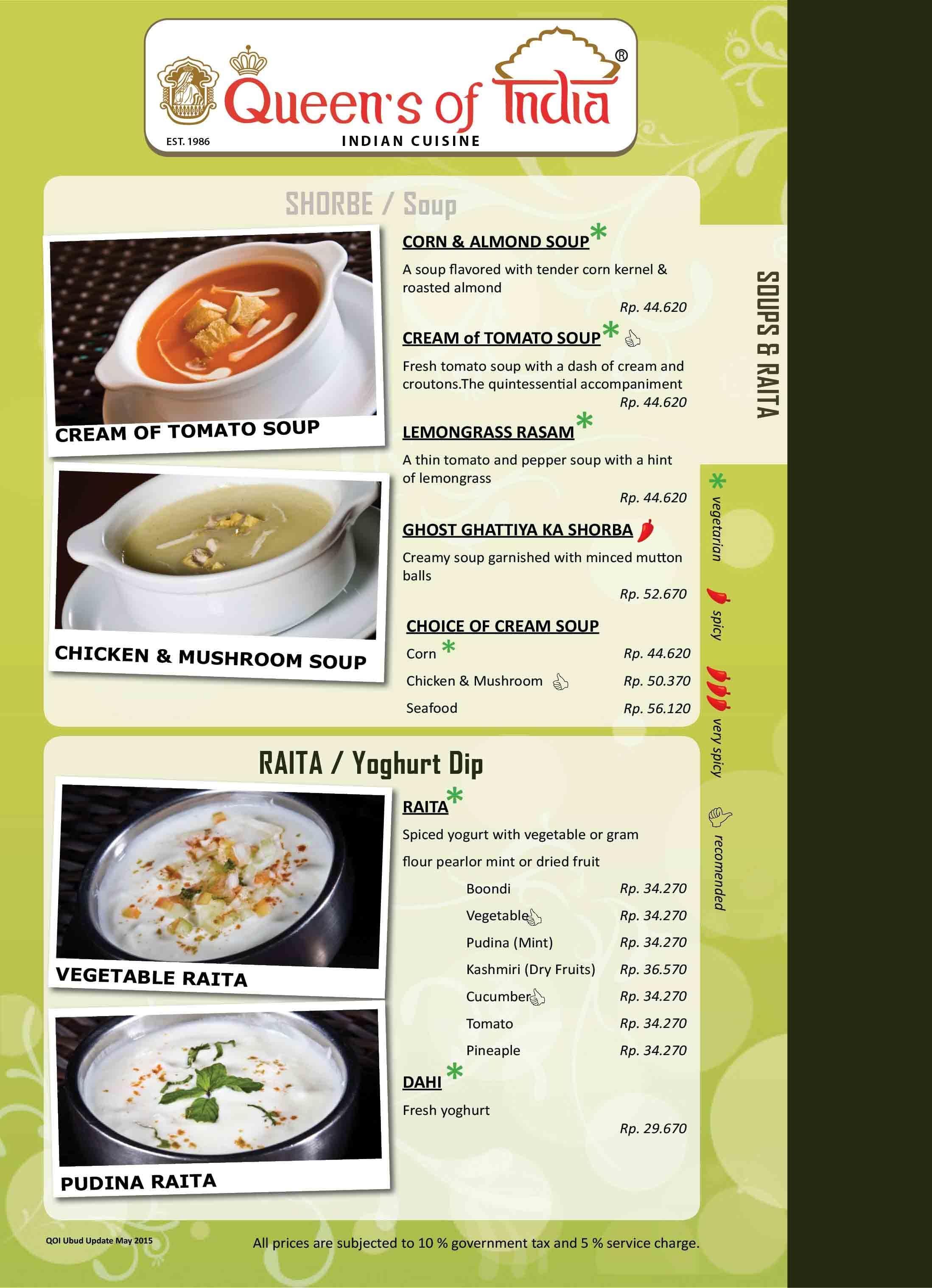 Queens of India Menu, Menu for Queens of India, Ubud, Bali Zomato