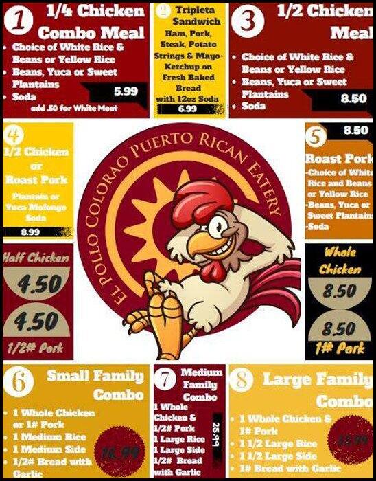 El Pollo Colorao Menu, Menu for El Pollo Colorao, Palm Coast, St