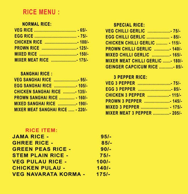Menu of Kolkata Grill House, Tollygunge, Kolkata