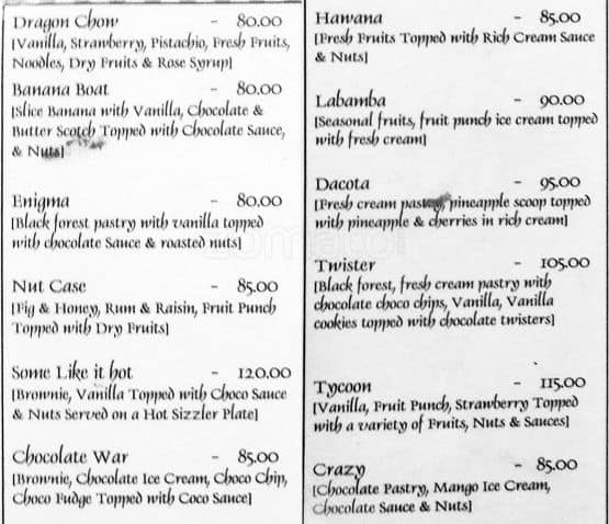 Cherry Square menu