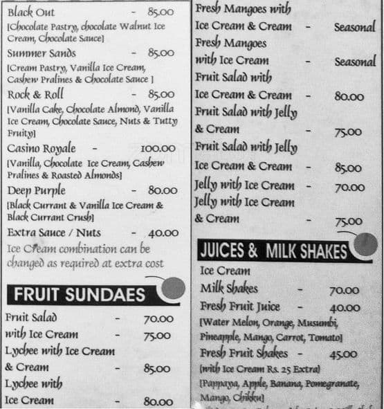 Cherry Square menu