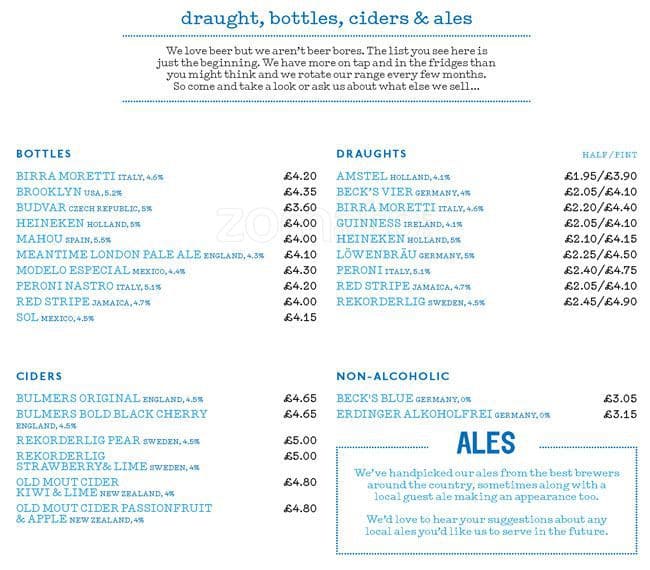 Menu at Pitcher & Piano Birmingham pub & bar, Birmingham, Eleven