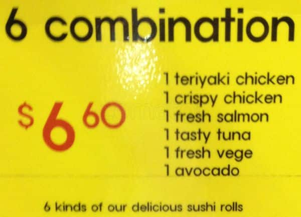 Menu At Sushi Time Restaurant Christchurch Eastgate Shopping Centre