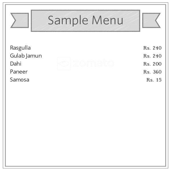 Surjit Sweet Shop menu