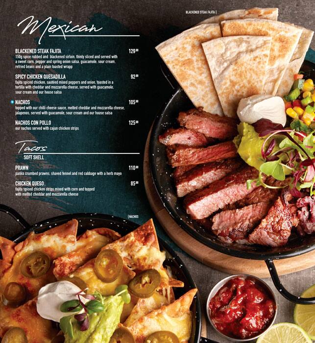 News Cafe menu
