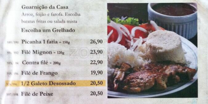 Botequim Informal cardápio