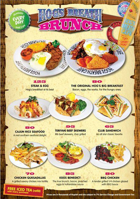 Hog's Breath Cafe Menu, Menu untuk Hog's Breath Cafe, Tanjung Duren ...