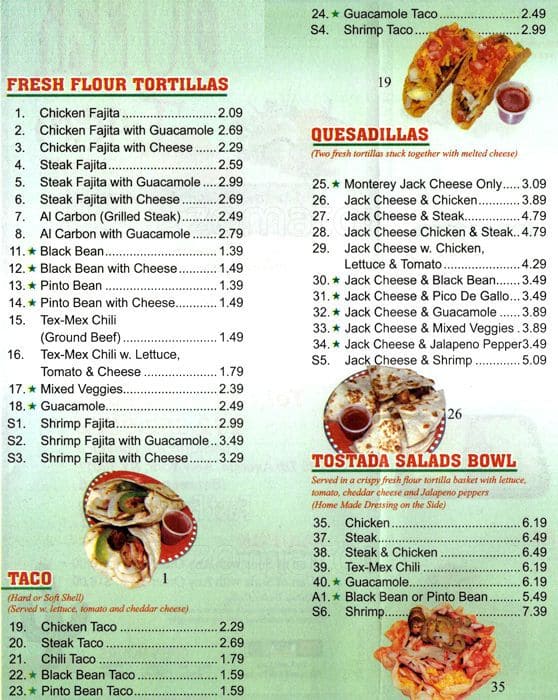 Super Taco Express Menu,Menú para Super Taco Express, Chelsea, Manhattan, New York City