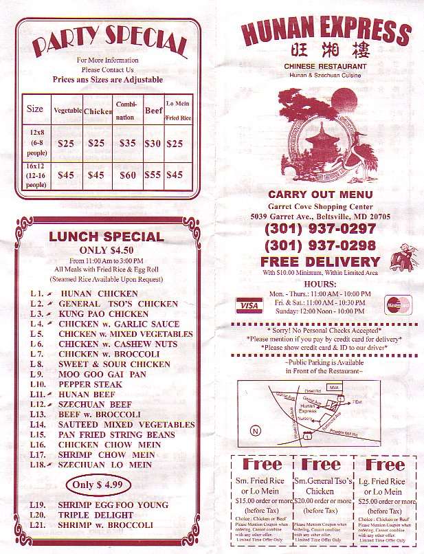 Carta de Hunan Express