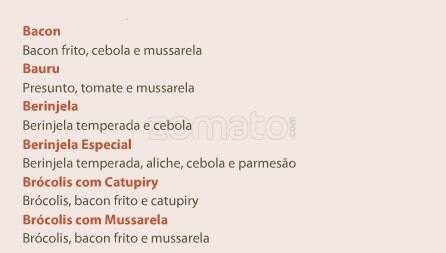 Pizzaria David em Vila Leopoldina cardápio