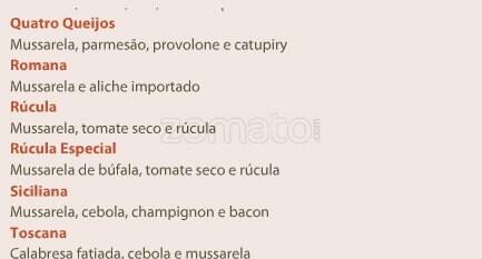 Pizzaria David em Vila Leopoldina cardápio