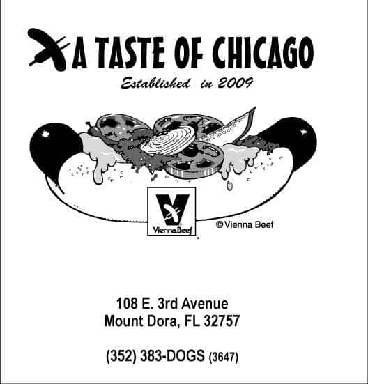 A Taste of Chicago Menu, Menu for A Taste of Chicago, Mount Dora