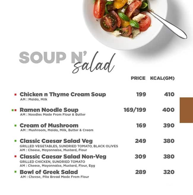 Afraa Deli menu