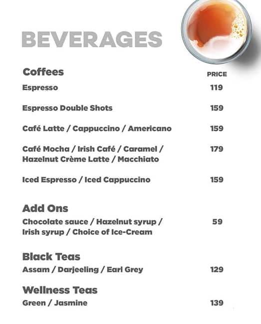 Afraa Deli menu