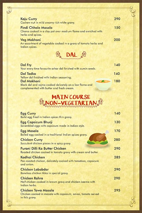 Menu at Shahi Haveli Bar & Restaurant, Bhopal, 1st Floor Shashwat Tower 238