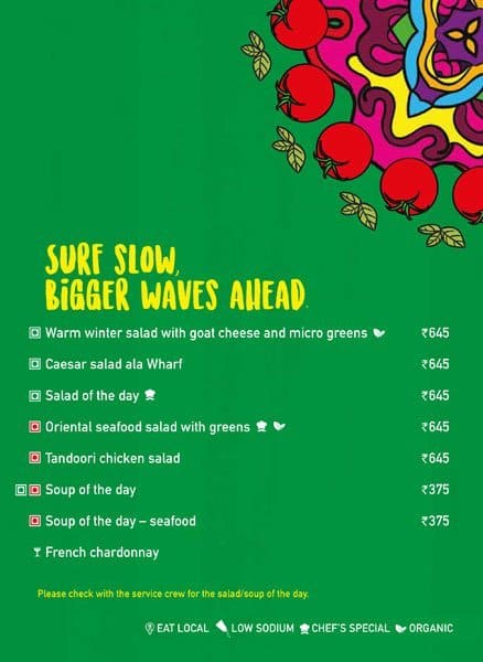 The deals wharf menu