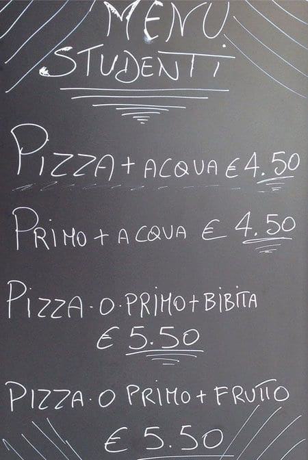 Menu di La Tavola 