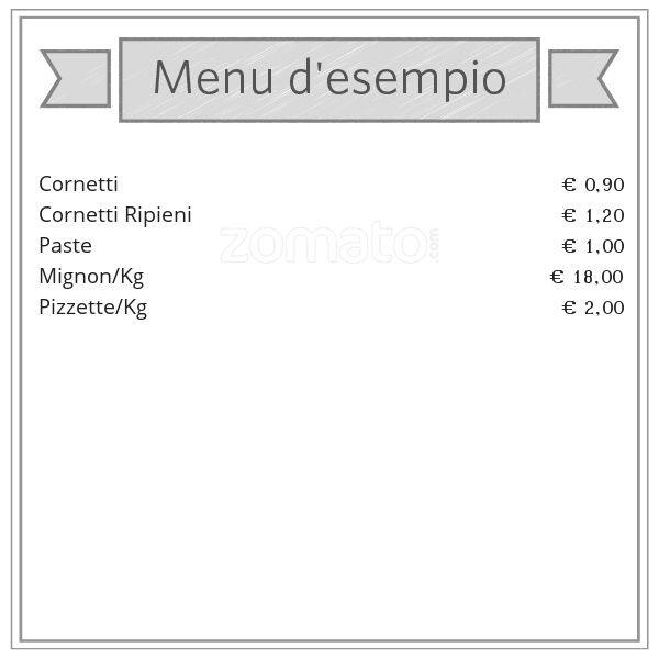 Menu di Pasticceria Iacovacci 