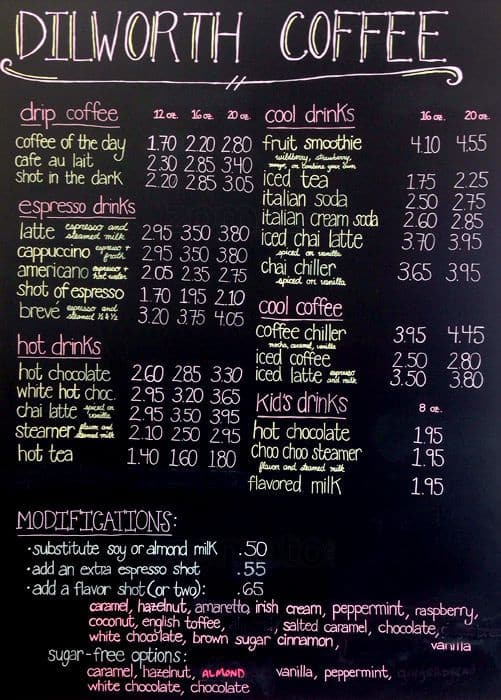 Dilworth Coffeehouse Menu, Menu for Dilworth Coffeehouse, Concord ...