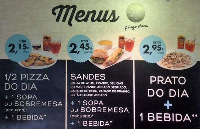 Pingo Doce Cafe E Bolos Menu