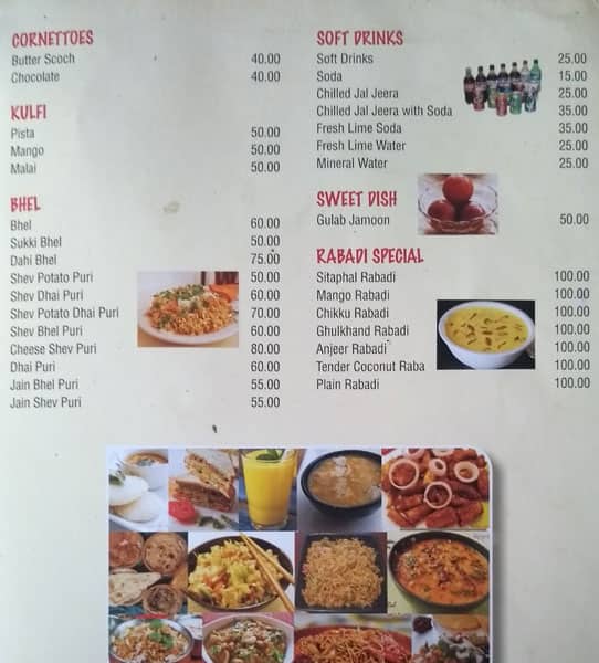 Sumitra Restaurant menu