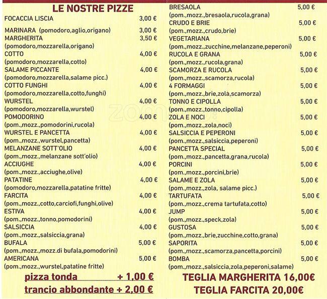 Jump a Milano Foto del Menu con Prezzi Zomato Italia