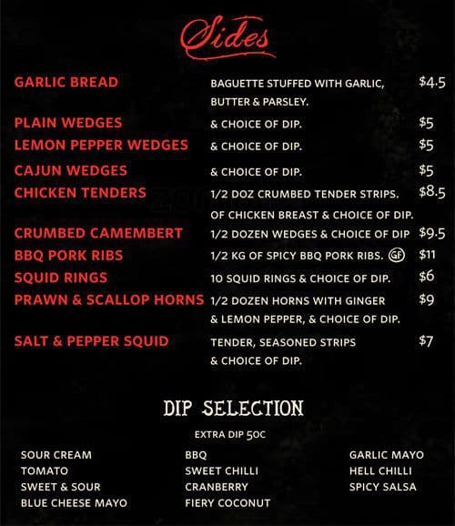 Menu at Hell Pizza pizzeria, Clayfield