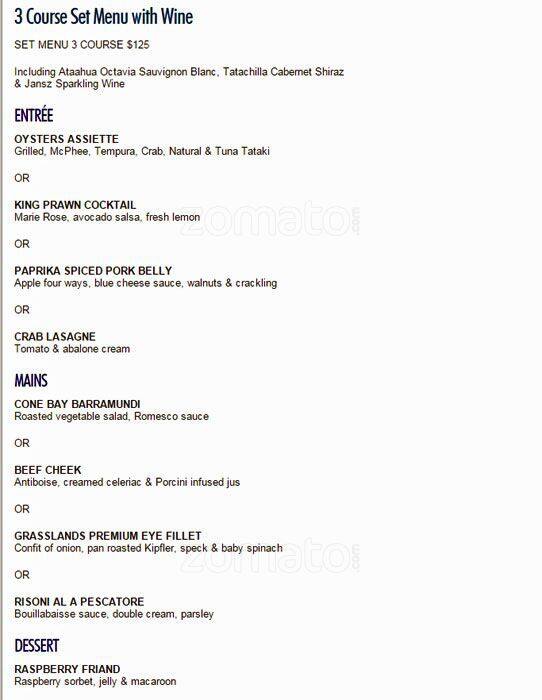 Carta de Shuck Restaurant