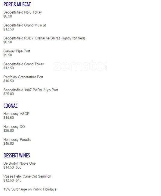 Carta de Shuck Restaurant