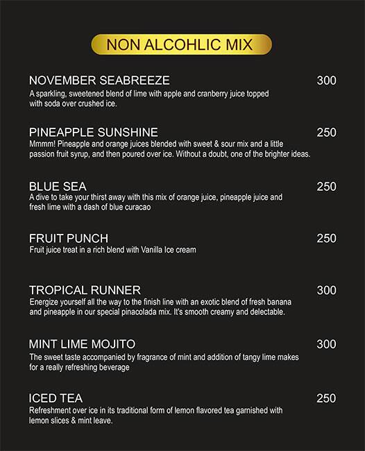 Menu at TheVault Disc & Lounge, Lucknow