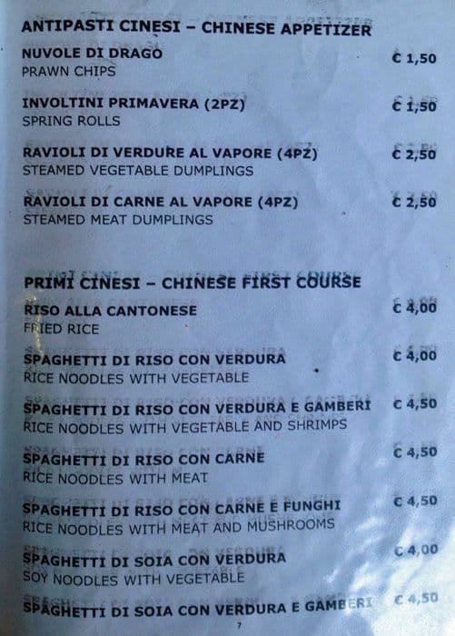 Menu di New Drink and Food - CHIUSO 