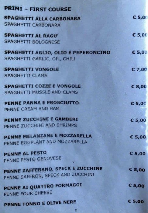 Menu di New Drink and Food - CHIUSO 