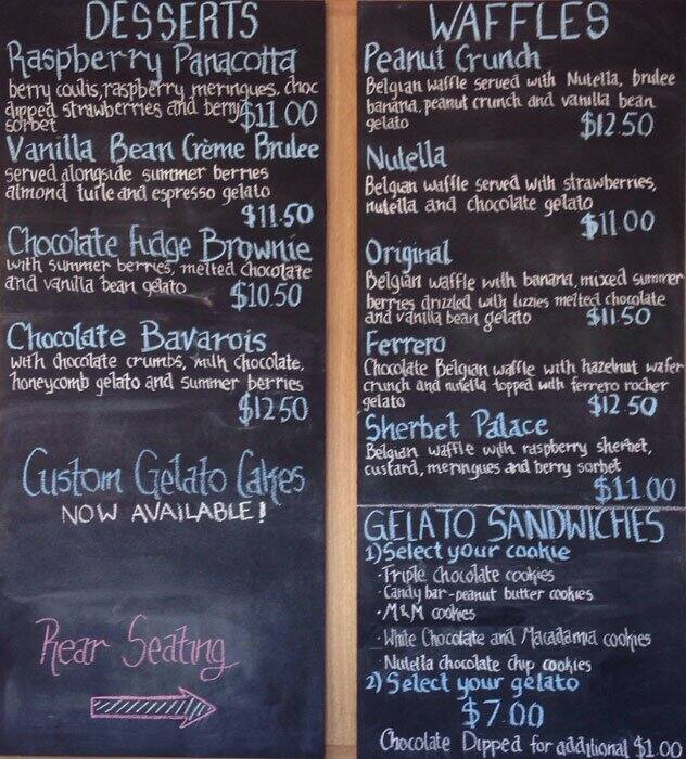 Dolce House Gelato Menu, Menu for Dolce House Gelato, Ormond & McKinnon, Melbourne Urbanspoon