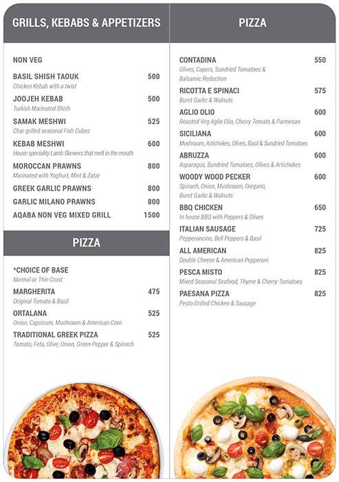 Aqaba menu