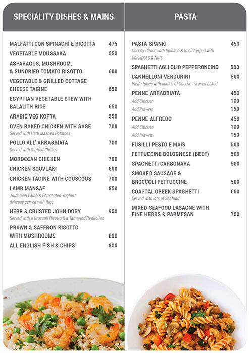 Aqaba menu