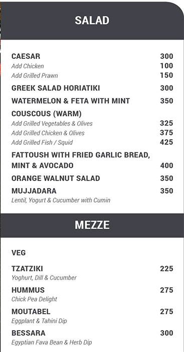 Aqaba menu