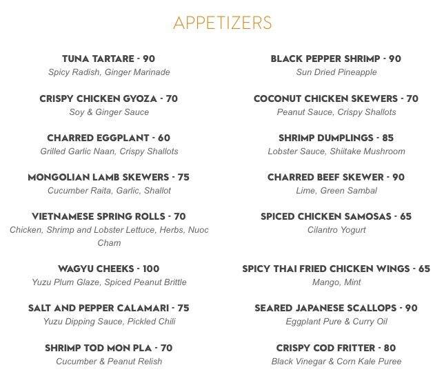 Spice Market W Doha Hotel Menu Zomato Qatar