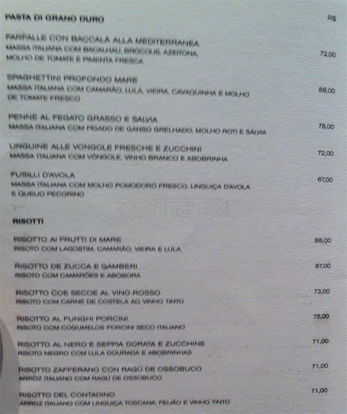 Gero Brasília cardápio