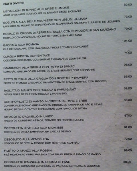 Gero Brasília cardápio