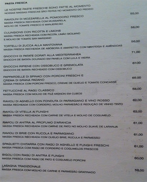 Gero Brasília cardápio